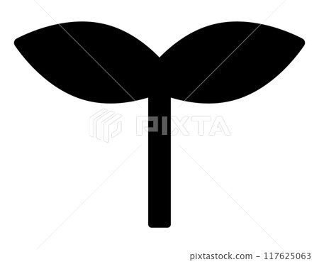Plant sprout icon illustration 117625063