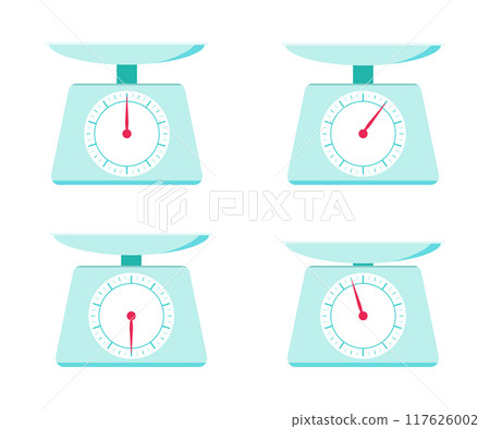 A set of analog cooking scales A set of analog cooking scales 117626002