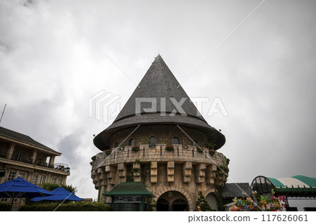 This is a beautiful view of Bana Hills Theme Park, a famous tourist attraction in Vietnam. This is a beautiful view of Bana Hills Theme Park, a famous tourist attraction in Vietnam. 117626061