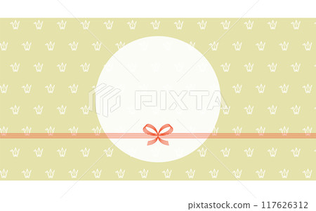Origami crane pattern bow (flower knot) Mizuhiki (vector background material gift wrapping paper banner frame) 117626312
