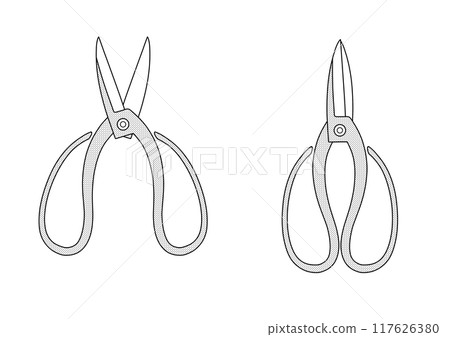 Iron pruning shears (open/closed) 117626380