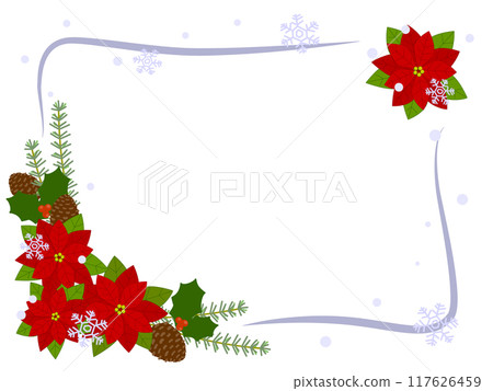 Poinsettia frame 117626459