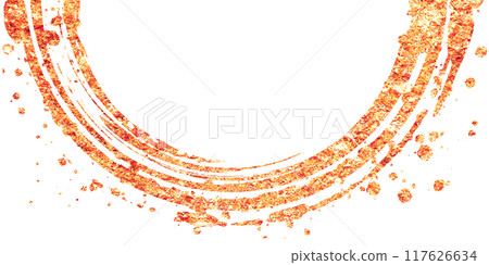 Sparkling red Japanese style circle background illustration material 117626634
