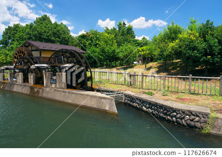 一乘谷朝倉水站的水車 117626674