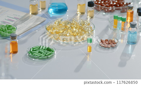 Laboratory background with professional equipment.  117626850