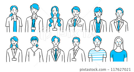 Working people vector material set 117627021