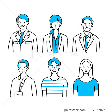 Working people vector material set 117627024
