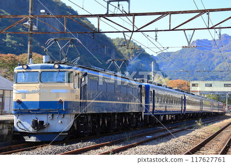 矗立在信越線橫川站的P-top EF65501,群馬縣民日名稱 矗立在信越線橫川站的P-top EF65501,群馬縣民日名稱 117627761