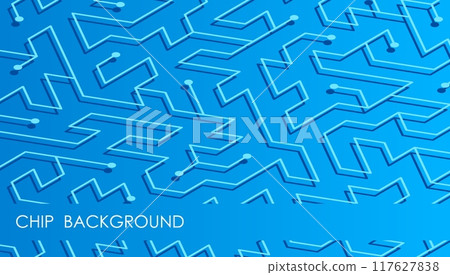 Horizontal blue scheme isometric computer board abstract background with track lines, cover, site presentation in HD format. UI template layout for web design of internet products. Vector banner Horizontal blue scheme isometric computer board abstract background with track lines, cover, site presentation in HD format. UI template layout for web design of internet products. Vector banner 117627838