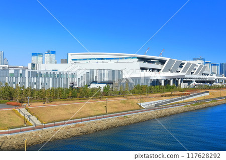 [Tokyo] Toyosu Market (fish wholesale market) on a clear day 117628292