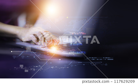 Ai (artificial intelligence) Search Engine Optimization-SEO concept. Businessman using laptop. Machine learning, AI Artificial intelligence. AI technology essential for business future digital world. Ai (artificial intelligence) Search Engine Optimization-SEO concept. Businessman using laptop. Machine learning, AI Artificial intelligence. AI technology essential for business future digital world. 117629209