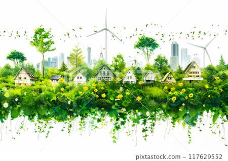 Sustainable living and the harmonious integration of nature within urban environments. 117629552
