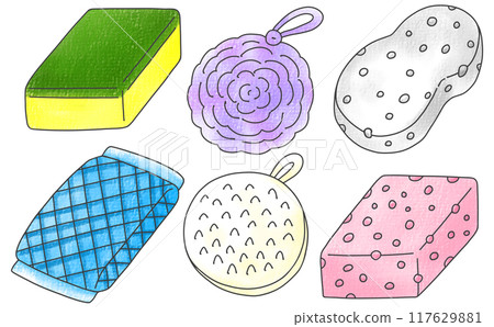 Loose and simple sponge set - Analog style 117629881