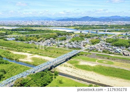 一宮市,從雙拱門138(岐阜市方向)眺望 一宮市,從雙拱門138(岐阜市方向)眺望 117630278