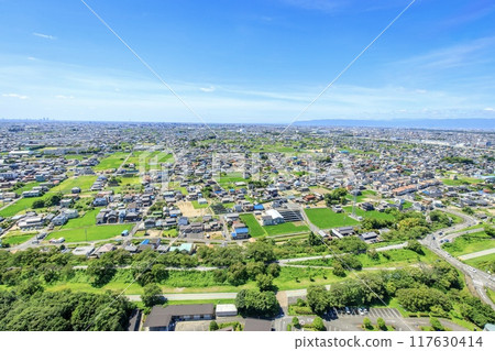 一宮市,從 Twin Arch 138 查看(一宮、名古屋方向) 一宮市,從 Twin Arch 138 查看(一宮、名古屋方向) 117630414