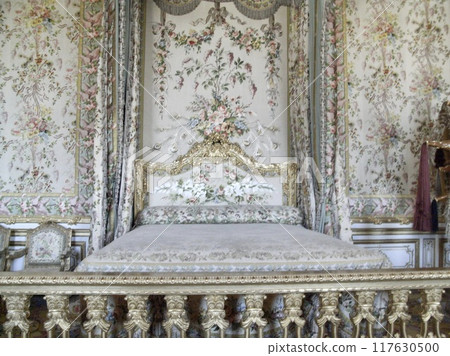 Marie Antoinette's bedroom at the Palace of Versailles in France Marie Antoinette's bedroom at the Palace of Versailles in France 117630500