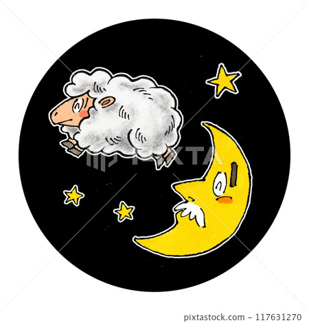 Sheep and Moon (Circle) Sheep and Moon (Circle) 117631270