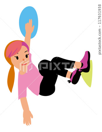 Sport climbing lead, sports girl challenging a bouldering problem 04 Sport climbing lead, sports girl challenging a bouldering problem 04 117631938