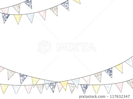 彩色旗幟框架 彩色旗幟框架 117632347