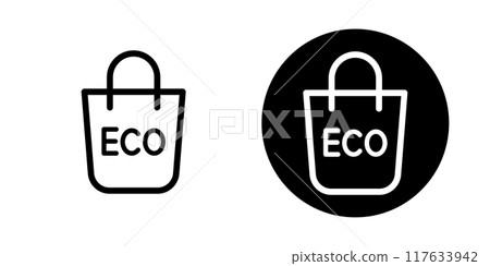 Eco bag icon material Eco bag icon material 117633942