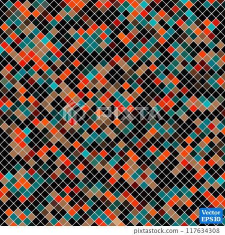 abstract background of colored mosaic for your purposes in design. vector illustration 117634308