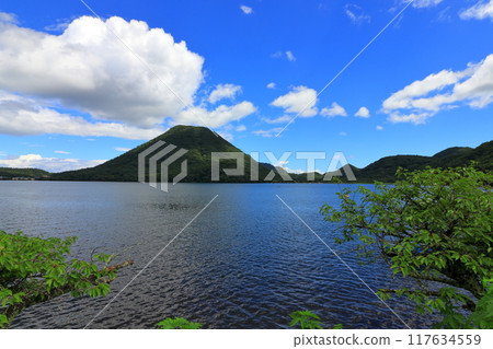 初夏、榛名湖、榛名山、富士榛名、群馬縣 117634559