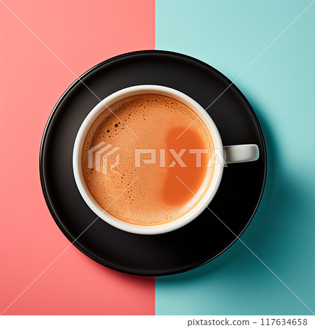 A cup of morning Americano, invigorating coffee, coffee break - AI generated image 117634658