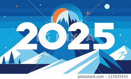 Happy New Year, Holidays logo 2025 117635433
