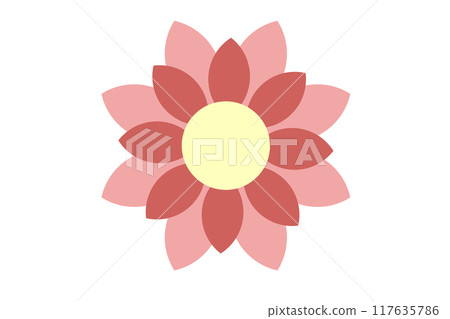 simple and cute red flower illustration simple and cute red flower illustration 117635786