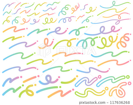 流行七彩漸層線裝飾套裝 117636268