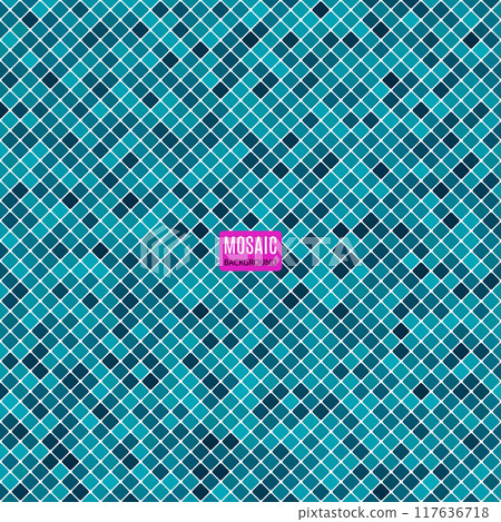 background abstract mosaic of squares blue color for your purposes in design. vector illustration background abstract mosaic of squares blue color for your purposes in design. vector illustration 117636718