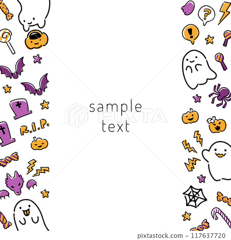 Halloween motif frame material 117637720