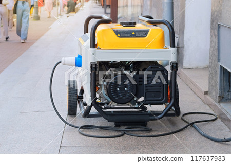 Portable gas or diesel generator to provide electricity. Problem with electricity. Blackout. 117637983