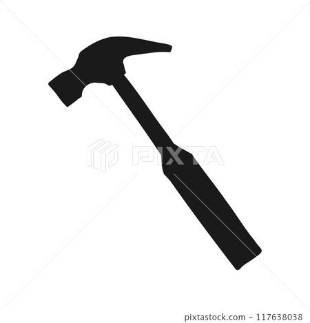 Vector hand drawn hammer silhouette 117638038
