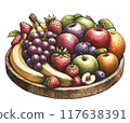 Illustration of assorted fruit 117638391