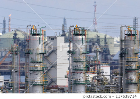 Image of a chimney at a petrochemical complex Image of a chimney at a petrochemical complex 117639714