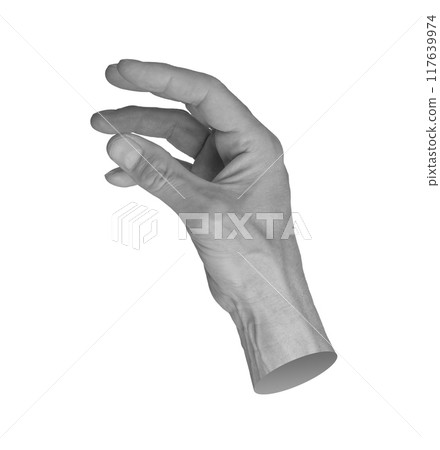 Grabbing, gripping, catching, taking gesture, hand sign isolated on white background. Grabbing, gripping, catching, taking gesture, hand sign isolated on white background. 117639974