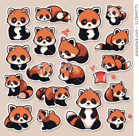 Cute panda seamless pattern 117640773