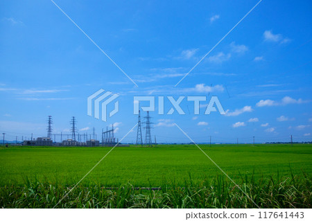 View of the Shonai substation from the nautical miles away, near Fujishima Station, Shinyashiki, Tsuruoka City View of the Shonai substation from the nautical miles away, near Fujishima Station, Shinyashiki, Tsuruoka City 117641443