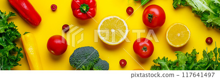 各種色彩繽紛的新鮮蔬菜 117641497