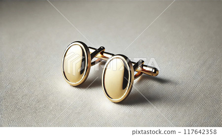 Precious metals: Gold cufflinks 117642358
