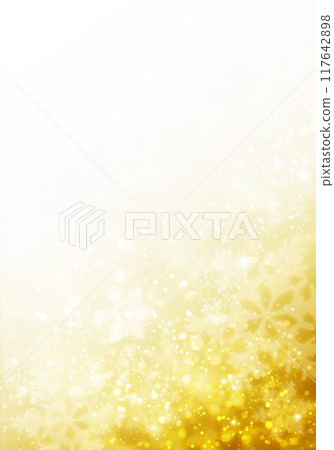 Sparkling snowflake gold background 117642898