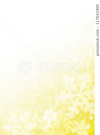 閃閃發光的雪花圖案金色背景 117642900