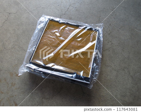 New car air conditioner filter in a bag New car air conditioner filter in a bag 117643081
