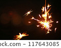 Hand-held fireworks 117643085