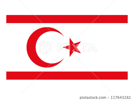 National flag: Northern Cyprus 117643282