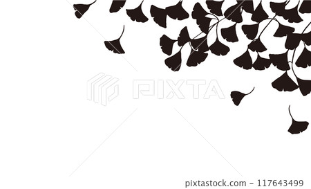 銀杏葉剪影 銀杏葉剪影 117643499