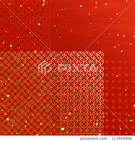 以日本傳統圖案排列的日本現代插畫背景素材 以日本傳統圖案排列的日本現代插畫背景素材 117644800