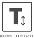 text height icon from user interface collection. Thin linear text height, text, editable stroke, pixel perfect 117645214
