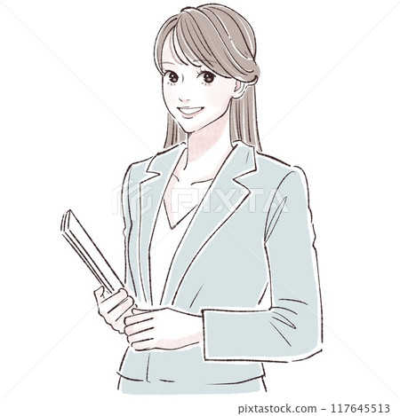 Illustration material of women and girls 117645513